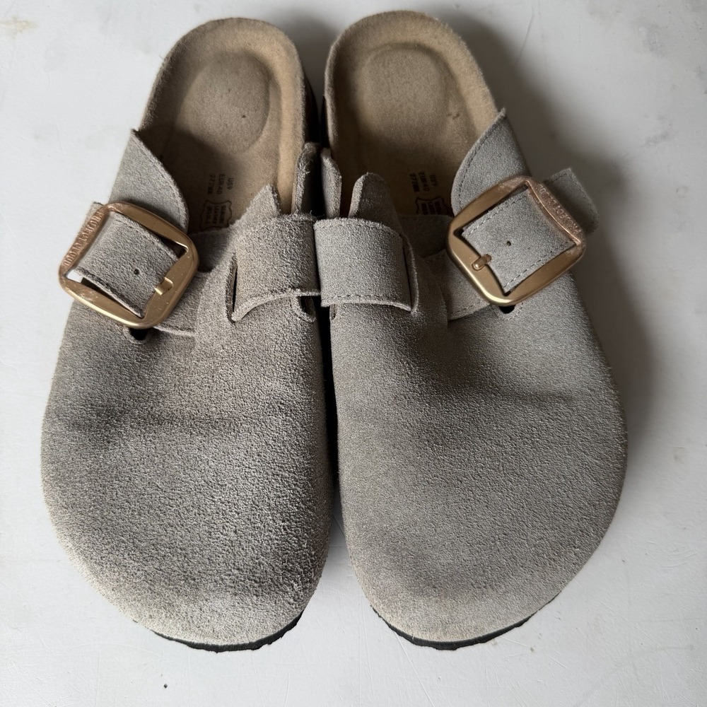 Project Cloud Clogs Women's Size 9 Leather Suede Memory Foam Boho Casual
